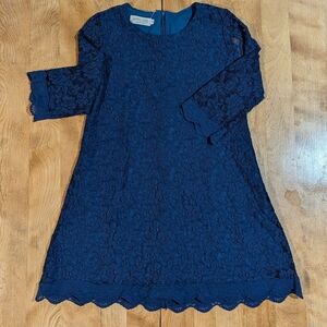 Elegant Blue A-line Long Sleeve Wedding Dress